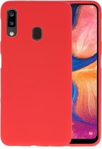 BackCover Hoesje Color Telefoonhoesje voor Samsung Galaxy A20 - Rood