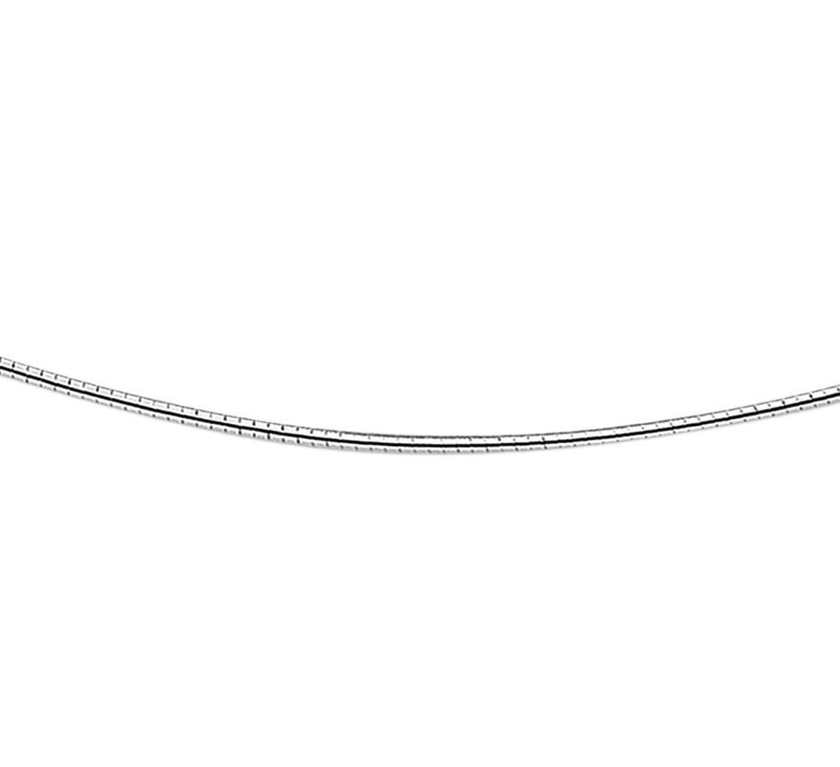 The Jewelry Collection Ketting Omega Rond 1,25 mm - Zilver