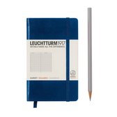 Carnet Leuchtturm1917 - Poche - À carreaux - Blauw marine