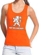 Nederland supporter tanktop Hup Holland Hup oranje voor dames S