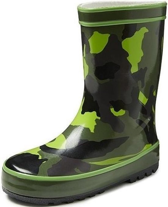 Groene kinder regenlaarzen camouflage - Rubberen camouflage print laarzen/regenlaarsjes voor kinderen 30