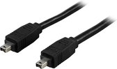 Deltaco FW-16 4.5m 4-p 4-p Zwart firewire-kabel