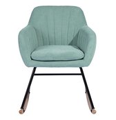 Evella Living - Stoel - Relaxstoel - Comfort - Woonkamer - Slaapkamer - Hout - Metaal - Groen - 72x56.5x79