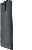 Samsung Galaxy S10 Plus Hoesje - Insteek Cover Echt Leer Zwart