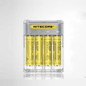 NITECORE Q4 4-Bay 2A Snellader voor Li-ion IMR - Transparant