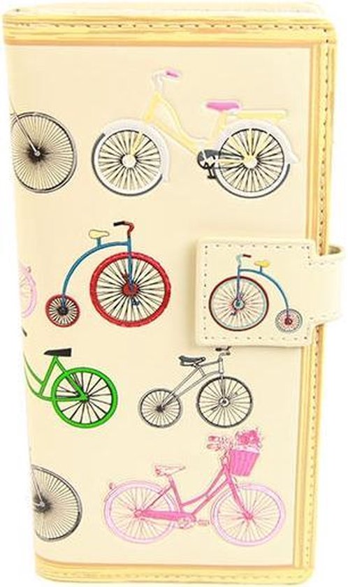 Shagwear Portemonnee Dames - Pasjeshouder - Portefeuille Dames - Kunstleer
 - Bicycles (0440Z)
