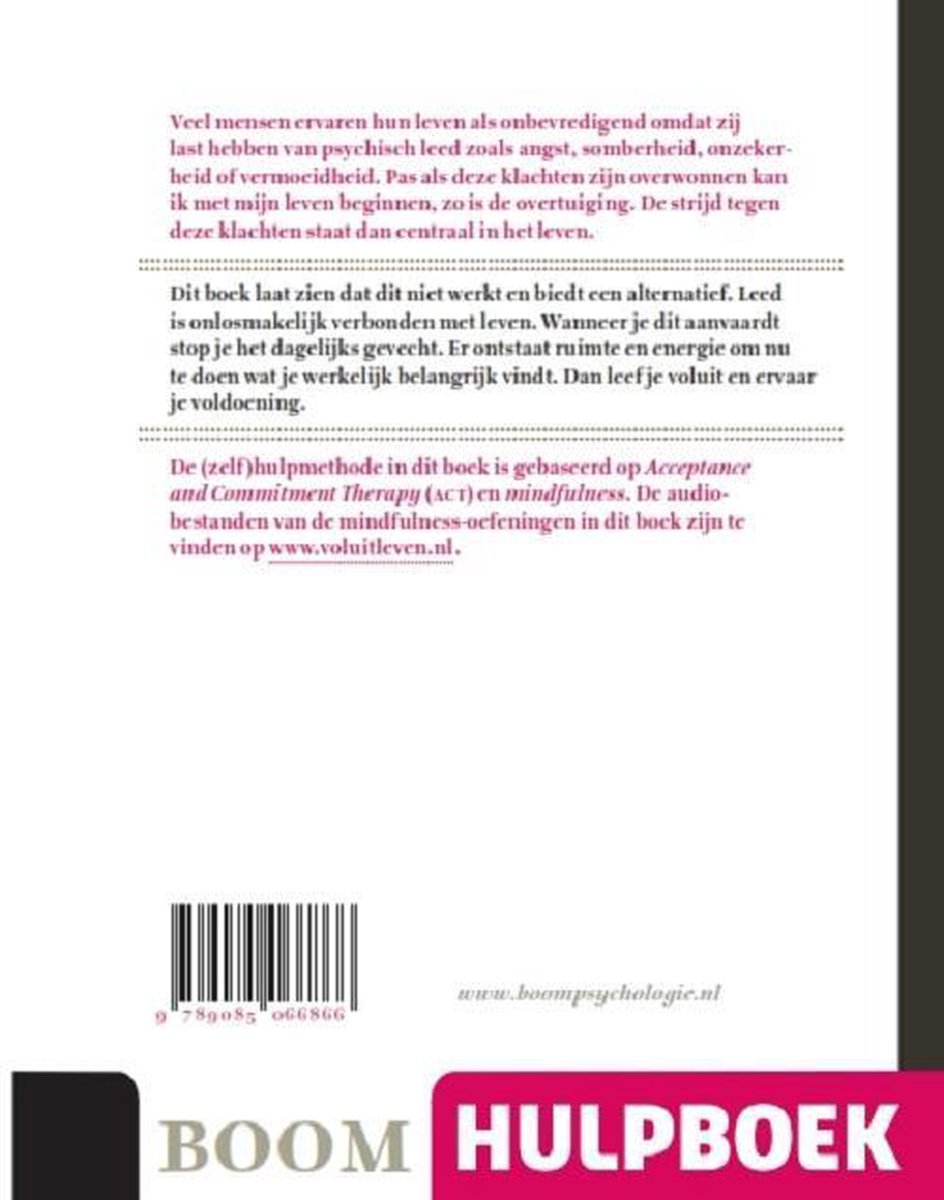 Boom Hulpboek - Voluit leven - back cover