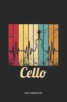 Cello Instrument Art Graphic Notebook