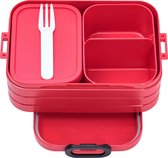 Mepal – Bento lunchbox Take a Break midi- inclusief bento box – Nordic red – Lunchbox voor volwassenen