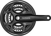 Crankstel 7/8 speed Shimano Altus FC-CM311 48/38/28T met kettingrand - zwart