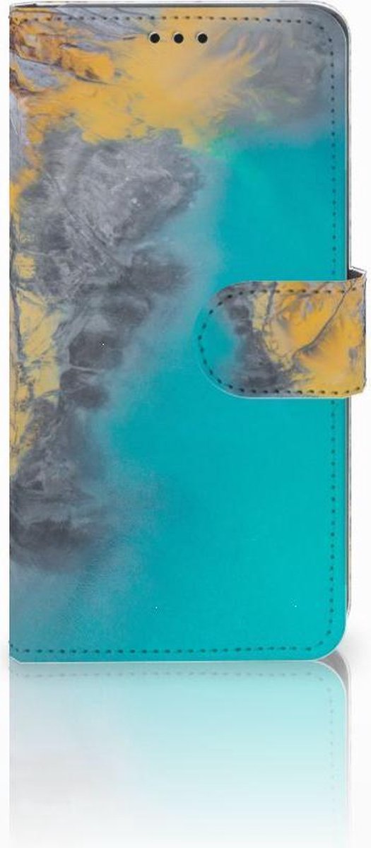 Samsung Galaxy S10 Bookcase Marble Blue Gold
