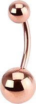 Fako Bijoux® - Navelpiercing - Classic - Rosé Goudkleurig
