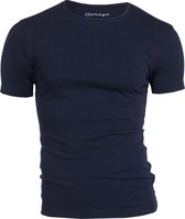 Garage 201 - Bodyfit T-shirt ronde hals korte mouw navy L 95% katoen 5% elastan