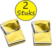 Nooddeken 2 Stuks –140x210cm – Reddings deken – Isolatiedeken – Zilver, Goudkleurig