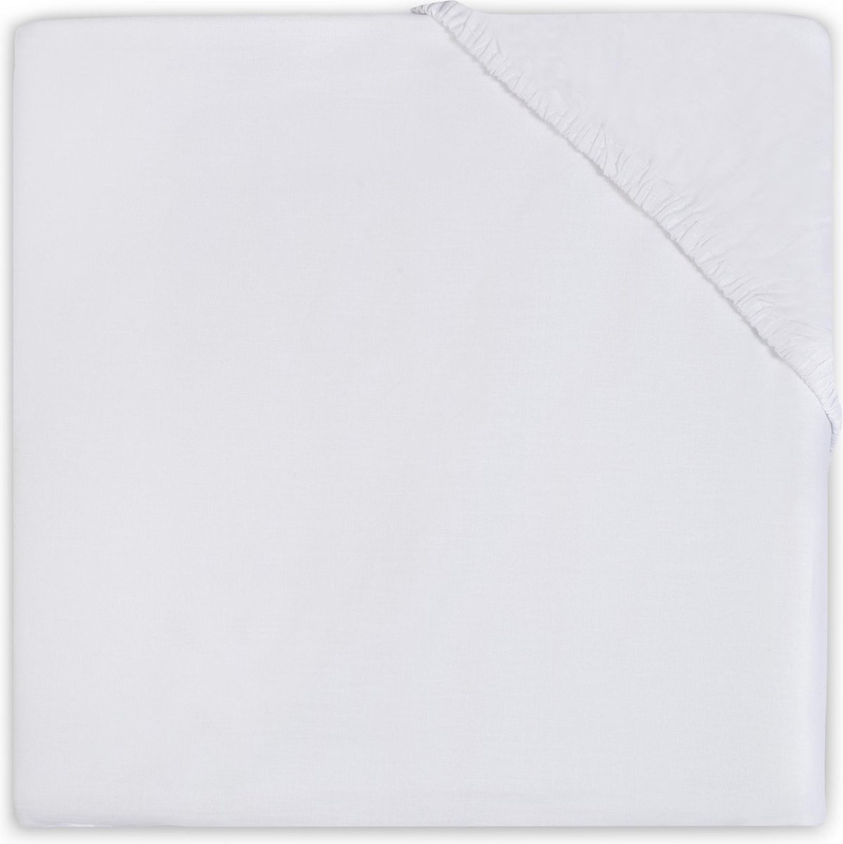 Bol.com Jollein Baby Hoeslaken Wieg Jersey 40x80/90cm - Wit aanbieding