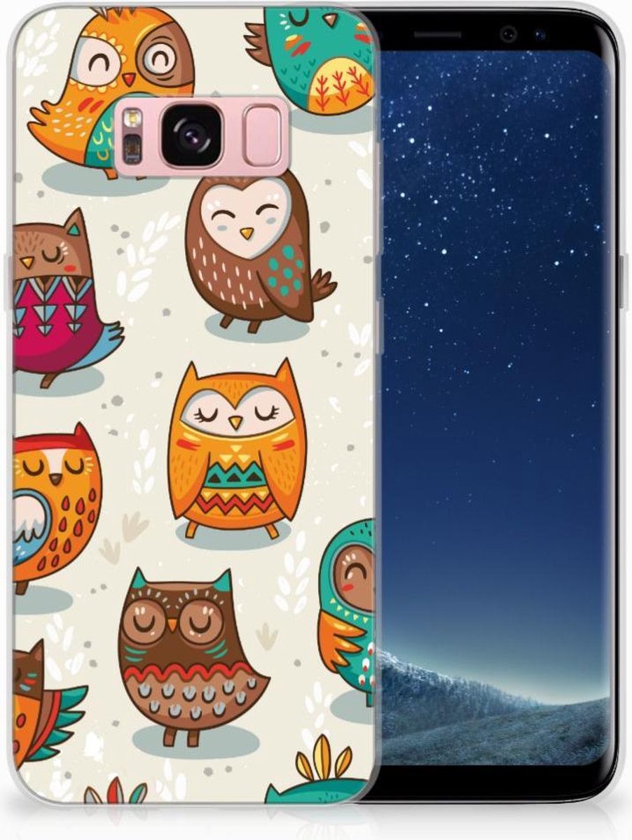 Samsung Galaxy S8 TPU Hoesje Vrolijke Uilen