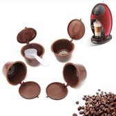 4 Nescafe Dolce Gusto koffie capsules herbruikbaar met lepel