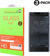 DrPhone 3 x Nokia 5 Glas - Glazen Screen protector - Tempered Glass 2.5D 9H (0.26mm)