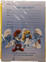 Uitnodigingskaarten - Smurfen - Groot