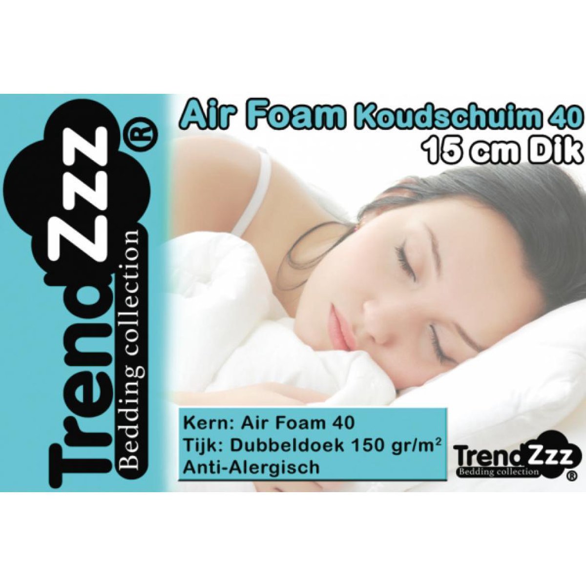 TrendZzz Matras 90x200 Koudschuim AIR 40 Trendzzz¬Æ Wit