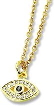 Amanto Ketting Evora Gold - 316L Staal - Alziend Oog - 11x10mm - 50cm