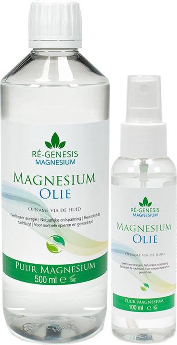 Magnesiumolie 500 ml navulfles en 200 ml spray van Ré-genesis -  Magnesiumspray... | bol.com