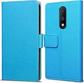 OnePlus 7 hoesje - Book Wallet Case - blauw