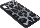 Coque arrière en Siliconen ADEL pour iPhone XS/ X - Leopard brillant