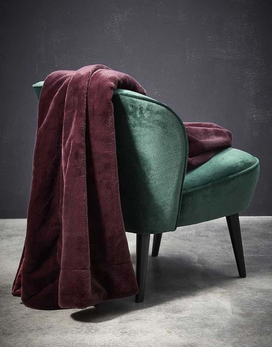 Essenza Furry - Coussin décoratif - 50x50 cm - Bleu nuit