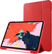 Apple iPad Pro 2018  12.9 Inch PU Leren 3-Fold Tablet Hoes - Case - Cover - Rood