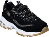 Skechers D'Lites Quick Leopard Dames Sneakers - Zwart - Maat 37