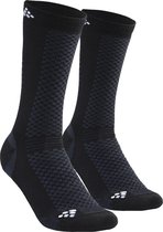 Craft Mid Socks (pack de 2) Chaussettes de sports d'hiver - Taille 37-39 - Unisexe - noir