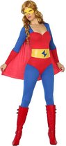 Verkleedkleding voor volwassenen - Super Girl Blue Red - Maat M/L