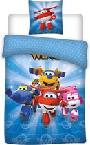 Super Wings Team - Dekbedovertrek - Eenpersoons - 140 x 200 cm - Blauw