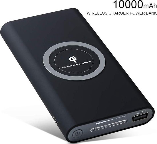 Powerbank Draadloos Opladen incl. Kabel - Qi Charging - 10000 mAh -  Wireless Charger -... | bol.com