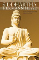Livre "Siddhartha" de Hermann Hesse avec une statue de Bouddha sur la couverture. "Your soul is the whole world".