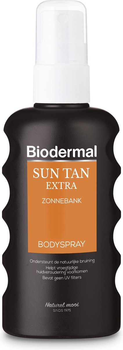 Biodermal Sun-Tan Extra Spray zonnebankcreme - Ondersteunt het natuurlijke bruiningsproces - 175 ml - Biodermal