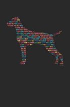 Vizsla Notebook 'Word Cloud' - Gift for Vizsla Lovers - Vizsla Journal