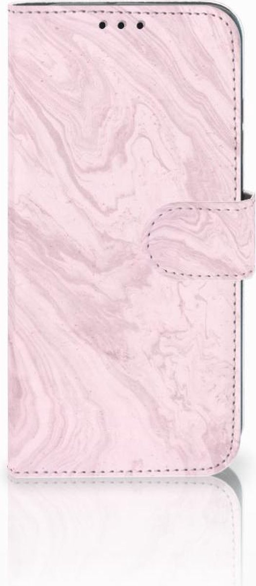 Honor 10 Lite Bookcase Marble Pink - Origineel Cadeau Vriendin