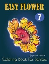 Easy Flower Coloring Book for Seniors: Flowers for Beginners