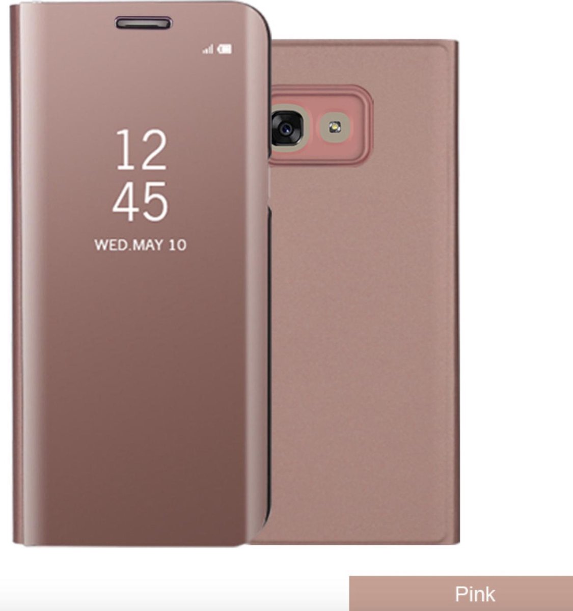 Veronderstelling Mellow bedelaar Clear view standing cover - Roze - voor Samsung Galaxy S8 - book case -  flip cover hoesje | bol.com