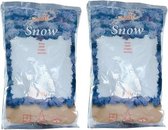 2x Kunst sneeuw vlokken 4 liter - Nep sneeuwvlokken - Decoratie sneeuwvlokjes 8 liter