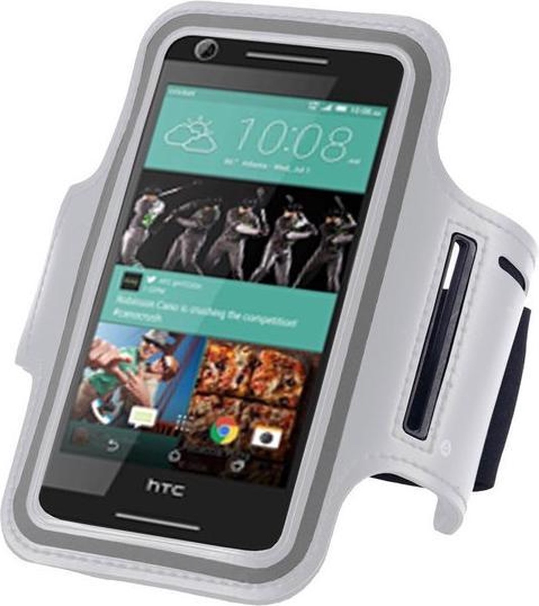 Sportband hoes hardloop sport armband voor HTC U11 - Wit