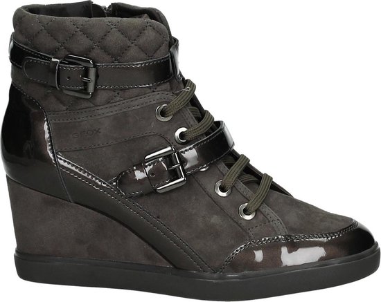 Geox - D 6467 C - Sneaker met sleehak - Dames - Maat 39 - Taupe - 6004  -Chestnut... | bol.com