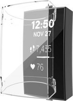 KELERINO. Full cover hoesje geschikt voor Fitbit Charge 3 - Siliconen - Transparant