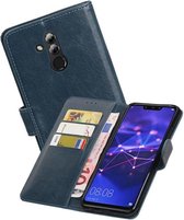 Zakelijke Bookstyle Hoesje voor Huawei Mate 20 Lite Blauw