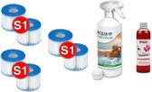intex s1  filterset  6x s1 intex jacuzzi spa  filter  met aqua excellent filter reinger  +  relaxan  geurtje voor de jacuzzi  (aromatherapie )