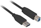 Sharkoon 5m, USB3.0-A/USB3.0-B câble USB USB 3.2 Gen 1 (3.1 Gen 1) USB A USB B Noir
