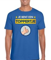 Blauw feest shirt - Je bent een toppertje met duim omhoog voor heren M