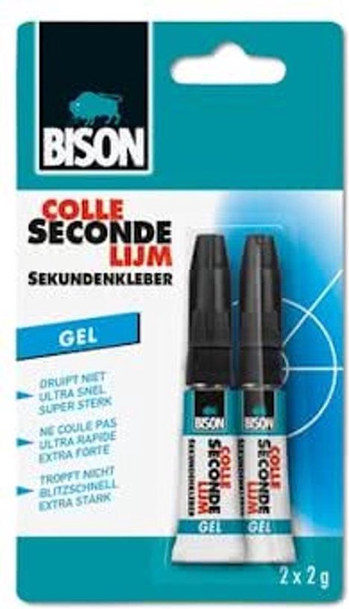 BISON Secondelijm - Alleslijm - Seconden Lijm  2x 2 gram - Bison